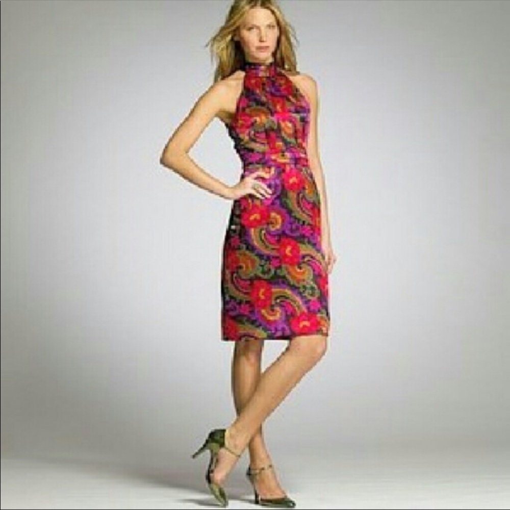 J Crew Collection Isabella Paisley Silk Dress